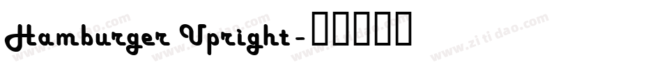 Hamburger Upright字体转换